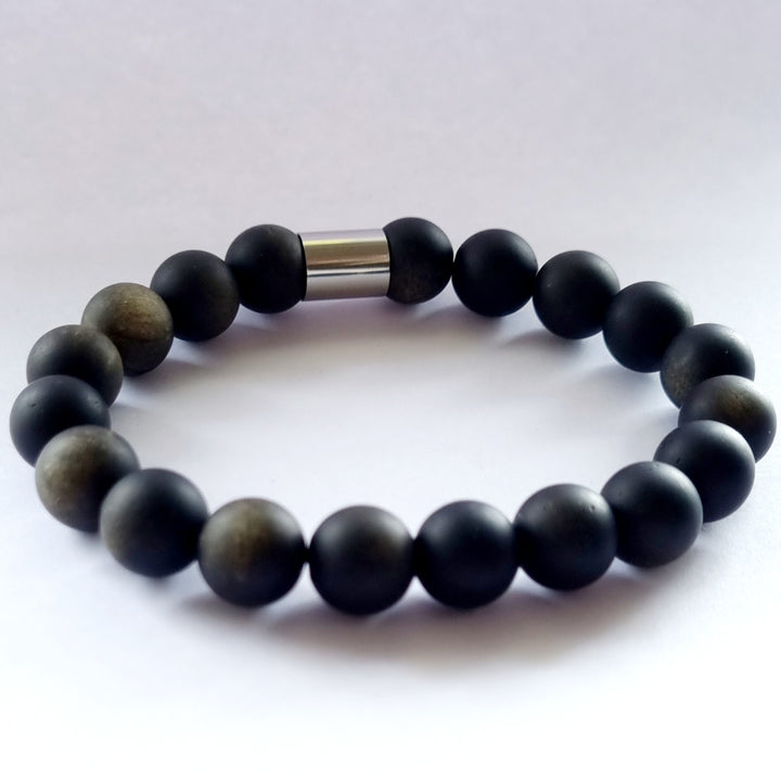 Matte Golden Obsidian bracelet 10mm