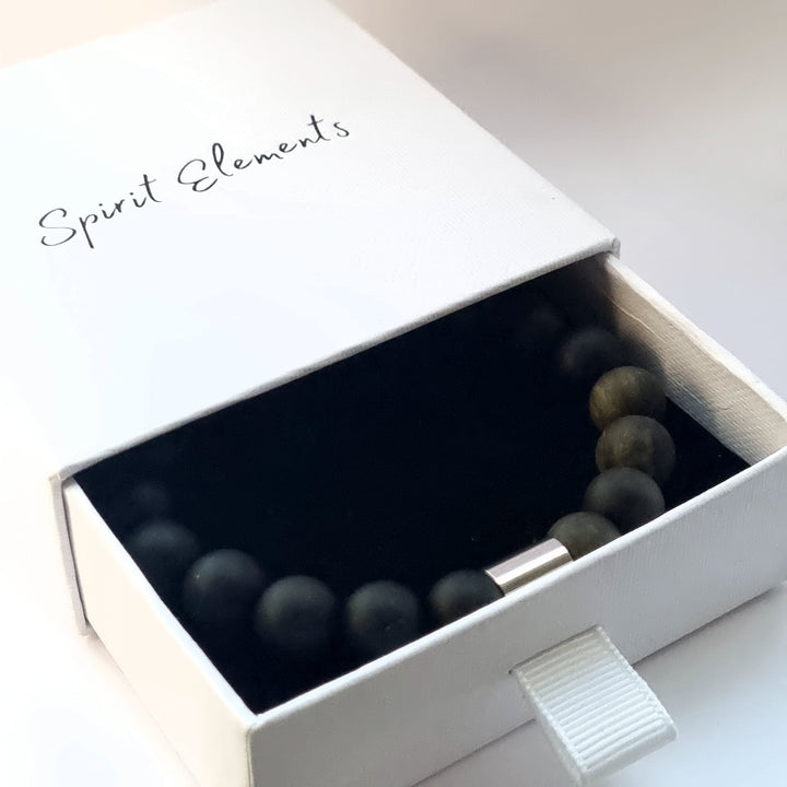Matte Golden Obsidian bracelet 10mm