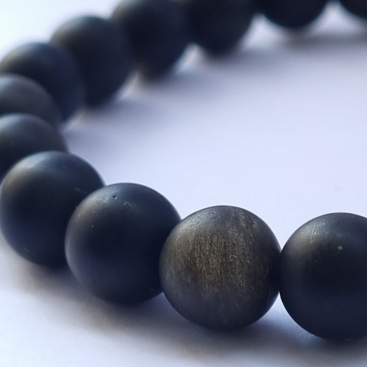 Matte Golden Obsidian bracelet 10mm