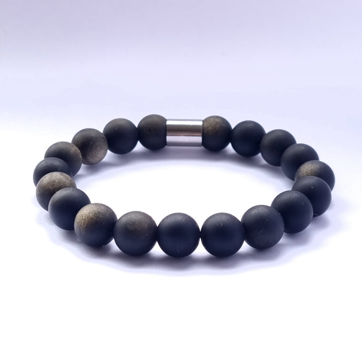 Matte Golden Obsidian bracelet 10mm