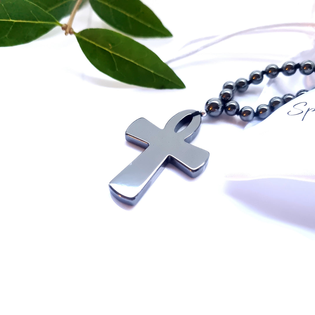 Hematite Ankh Eternal life necklace