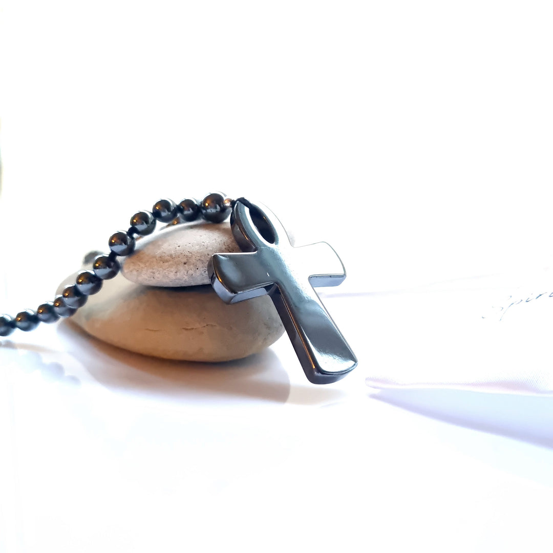 Hematite Ankh Eternal life necklace