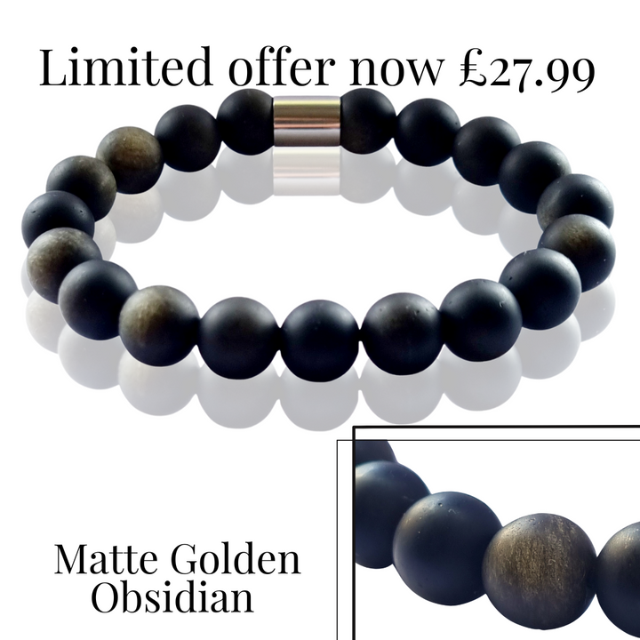 Matte Golden Obsidian bracelet 10mm
