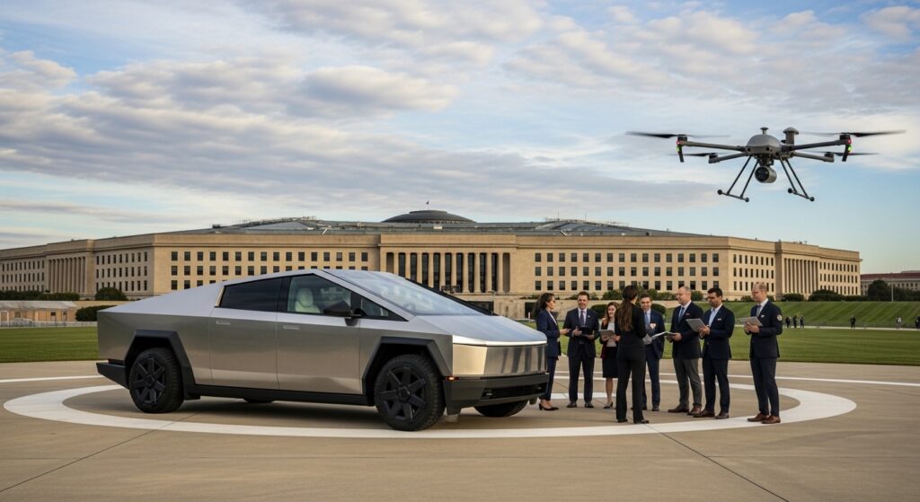 Pentagon big tech tesla cybertruck